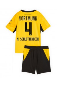 Borussia Dortmund Nico Schlotterbeck #4 Jalkapallovaatteet Lasten Kotipeliasu 2026-27 Lyhythihainen (+ Lyhyet housut)